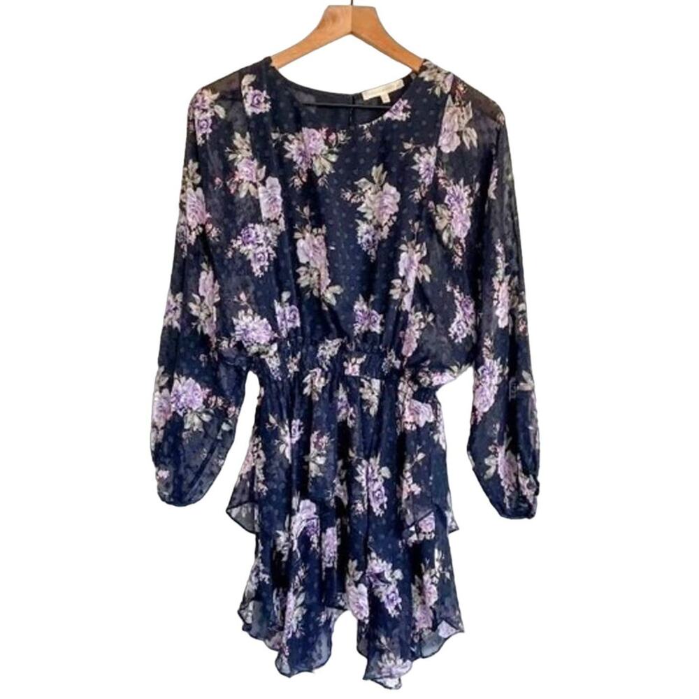 LoveShackFancy Kaia Silk Floral Mini Dress Size XS - Picture 5 of 13